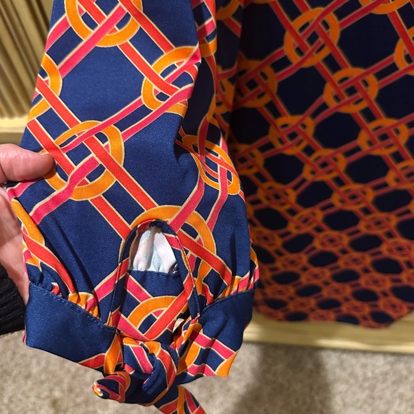 Mud Pie Geometric Pattern Dress with Bow Sleeves - EUC - Small - Picture 3 of 6